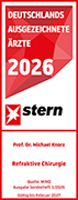 STERN Ärzte Siegel 2026 für Prof Dr Michael Knorz