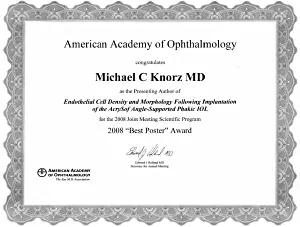 Prof. Dr. Michael Knorz - Best Poster